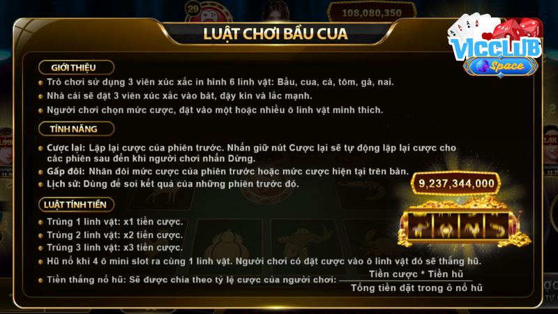 Luật chơi Bầu Cua online với nhiều tính năng hấp dẫn