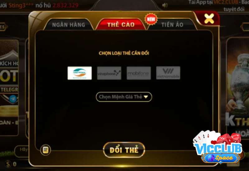 Cách chuyển vốn đổi thưởng thành thẻ cào tại cổng game