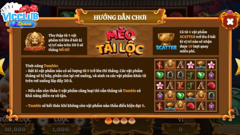 Tận dụng tối đa tính năng Tumble của game để tăng cơ hội thắng đậm