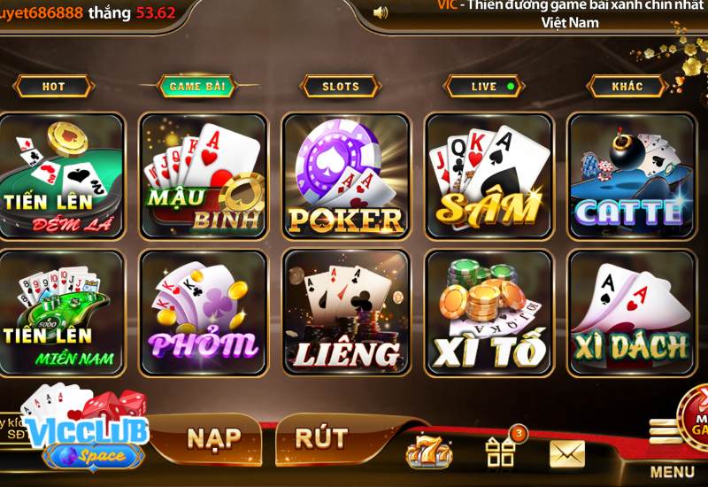 Vicclub có hệ thống game bài đổi thưởng minh bạch và tỷ lệ trả thưởng hấp dẫn